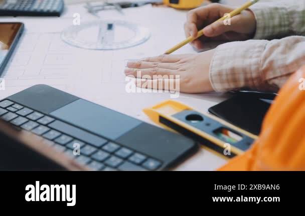 Architecture engineering workplace office Stock Videos & Footage - HD ...