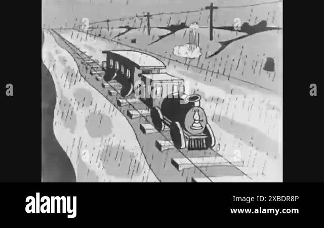 1931 - In this animated film, a train rows its way through floods in a ...