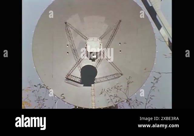 1968 - Enormous satellite dishes track spacecrafts at a Soviet tracking ...
