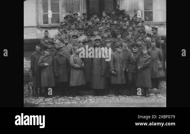 1919 - American soldiers of the 1st Army, stationed in France, play tug ...