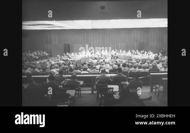 Warren R. Austin 1950 - Warren Austin, US ambassador to the UN, gives a speech to the ...