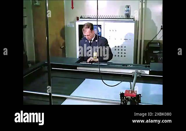 1960s - A map is drawn by machine, messages are sent in the teletype ...