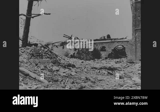 1917 - Ruins are shown as well as prisoners of war marching in the ...