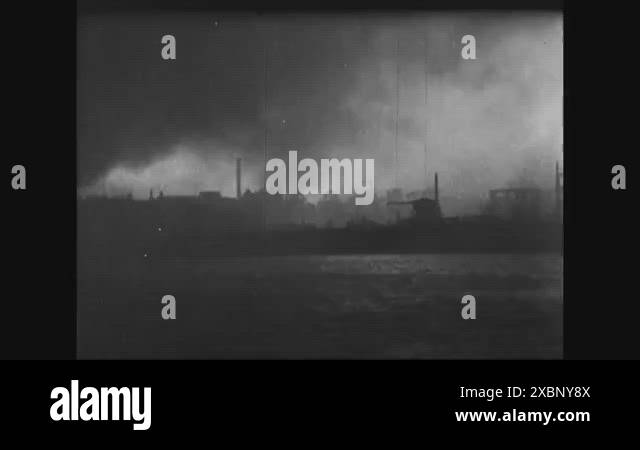 1940 - Rotterdam is burned during a Nazi invasion in World War 2 Stock ...