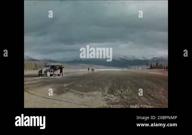 The Airstrips are built along the Alaska Highway in 1942. The building