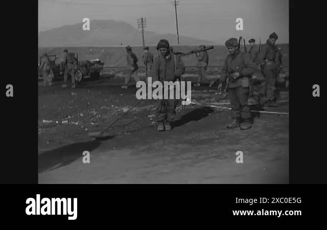 1951 - US Army engineers use mine detectors in Suwon, Korea Stock Video ...