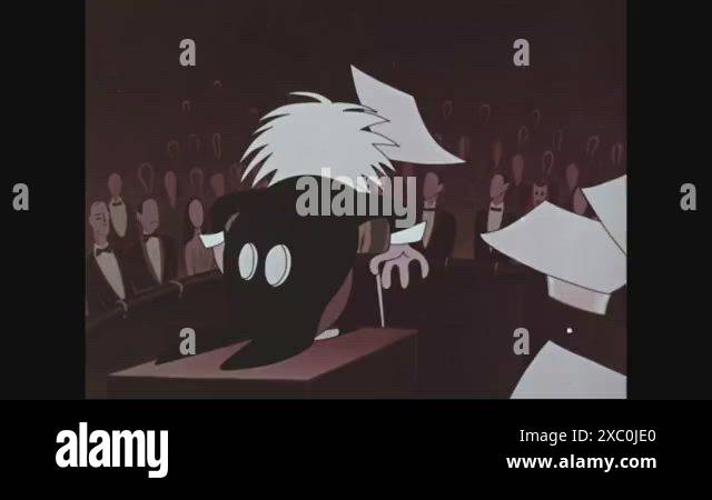 1962 - In this animated film, a donkey and rooster dance on stage on ...
