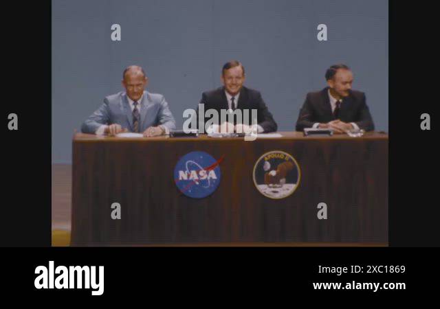 1969 - At a post-flight Apollo 11 press conference, a reporter asks