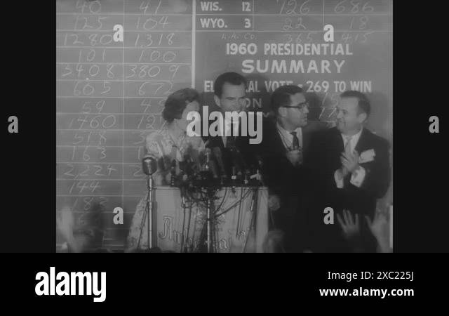 1960 - As election day winds down, Richard Nixon addresses his campaign ...