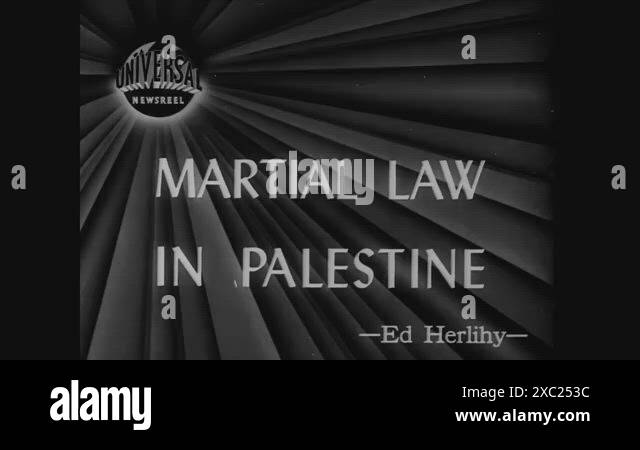 1947 - Occupying British forces impose martial law on Palestine after a