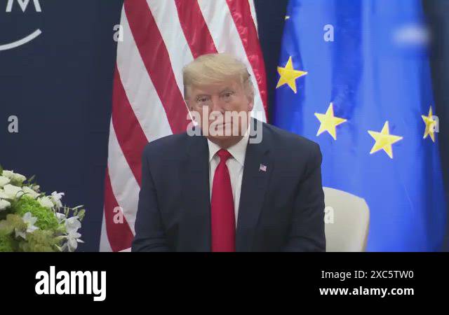 U S President Donald Trump And Ursula Von Der Leyen President Of The U S President Donald Trump And Ursula Von Der Leyen President Of The
