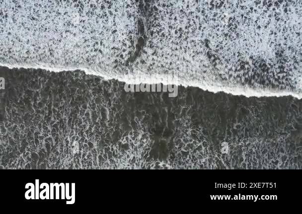 White sea foam swirl texture background aerial drone top view Stock ...