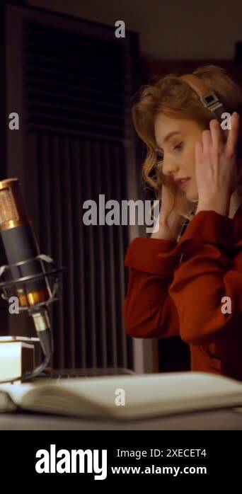 Female singer using radio microphone Stock Videos & Footage - HD and 4K ...