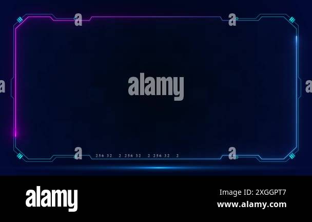 Futuristic sci fi frame hud ui digital tech virtual hologram design ...