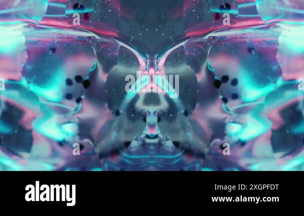 Neon fluid drip. Wet crystal. Defocused iridescent pink blue color ...