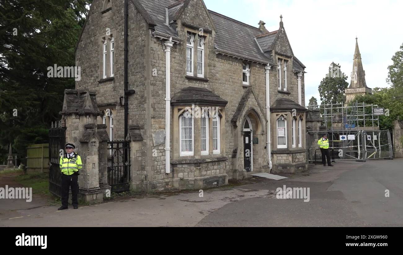 Police stand at the scene where triple murder suspect Kyle Clifford was ...