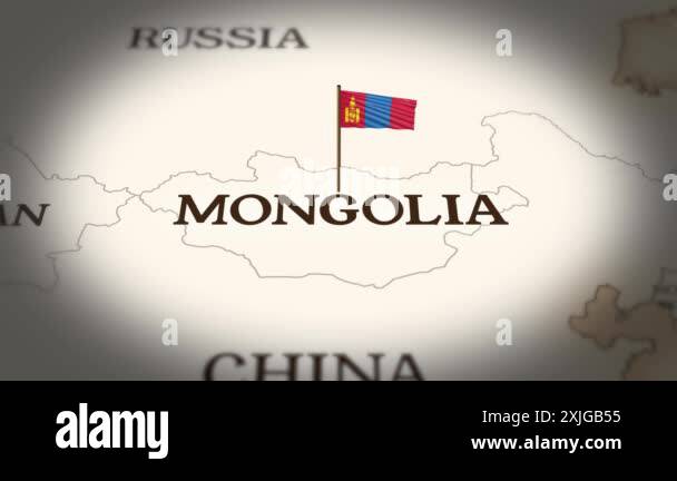 Flag mongolia on world map Stock Videos & Footage - HD and 4K Video ...