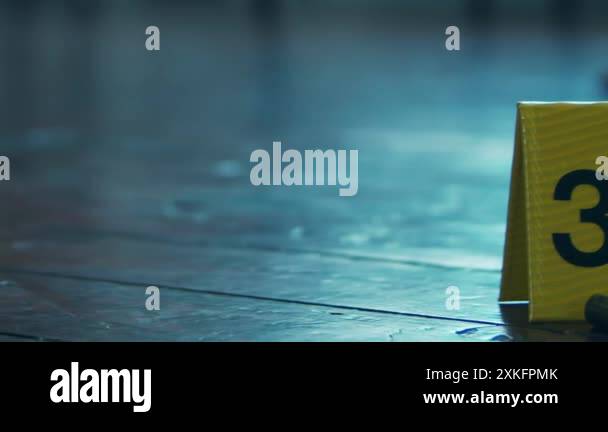 Closeup of a Crime Scene in a Deceased Persons Home. Dead man, Police ...