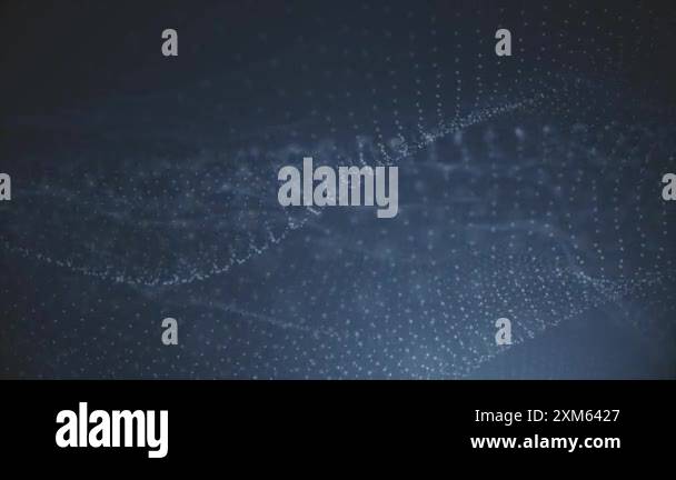 Abstract blue background with white dots, digital grid, wave pattern ...