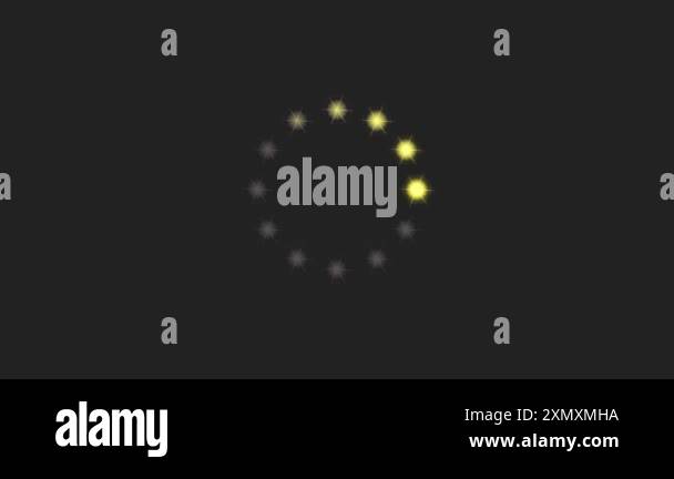 Loading Circle Video with Sparkle. Loading Animation on Black and Green ...