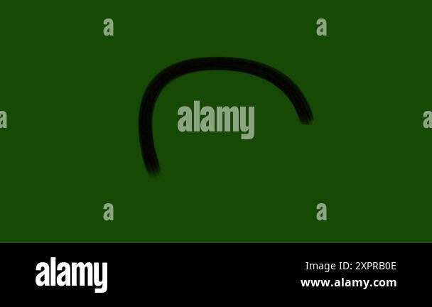 Brush stroke circle spotted highlight motion graphic animation on green ...