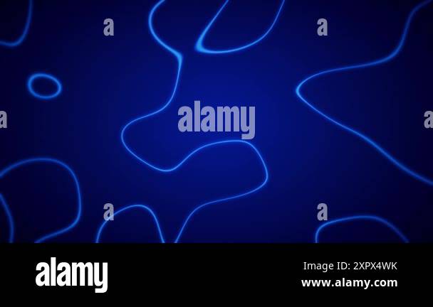 Blue Abstract Background Of Glowing Wavy Lines Motion Graphics 4k