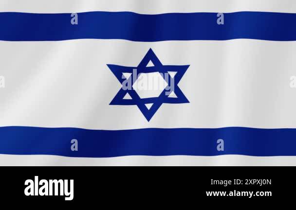 Israel Waving Flag. Realistic Flag Animation. Seamless Loop Background ...
