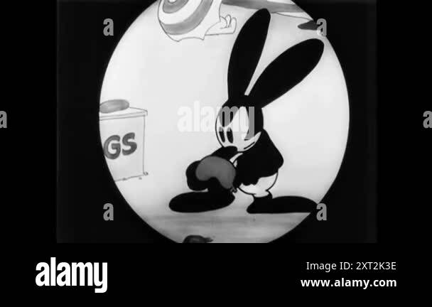USA - 1927 - In this animated film, Oswald the Lucky Rabbit spanks a ...