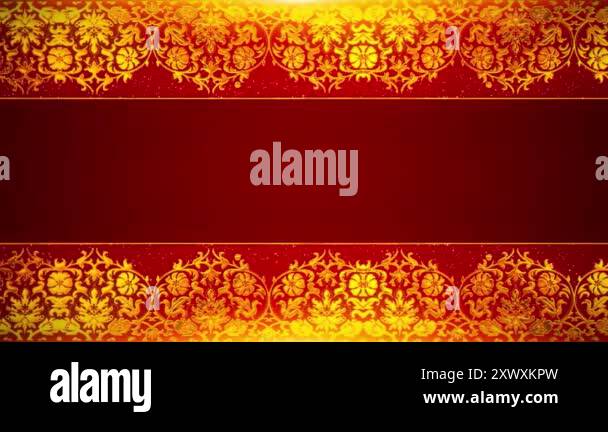 Gold red floral border design Stock Videos & Footage - HD and 4K Video ...
