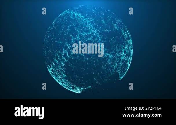 Abstract technology network background. Sphere from connected plexus ...