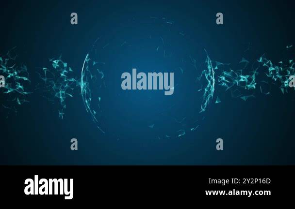 Abstract technology network background. Sphere from connected plexus ...