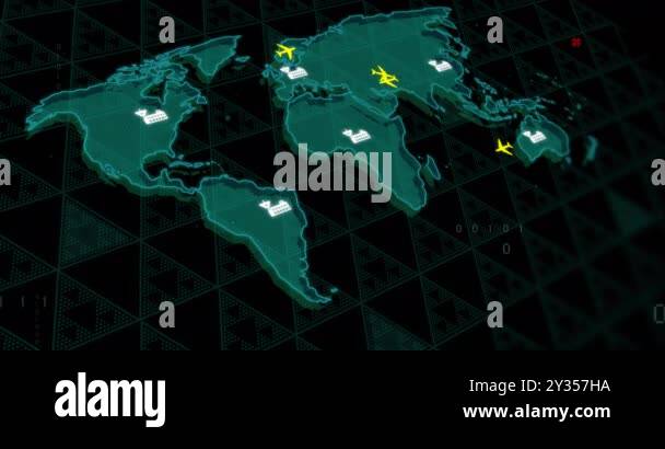 Map of world shipping routes Stock Videos & Footage - HD and 4K Video ...