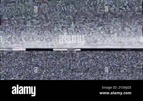 glitch loop animation, analog TV bad signal, vhs damaged, nineties ...