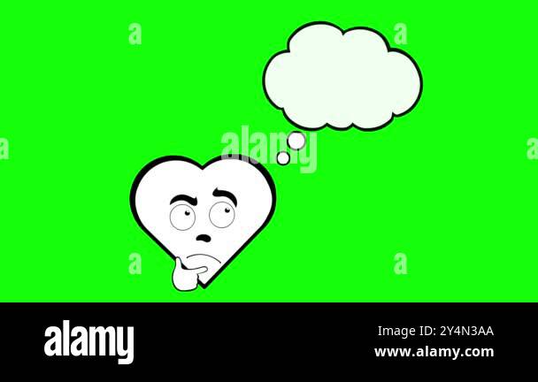 video drawing animation emoticon heart character cartoon, with hand on ...