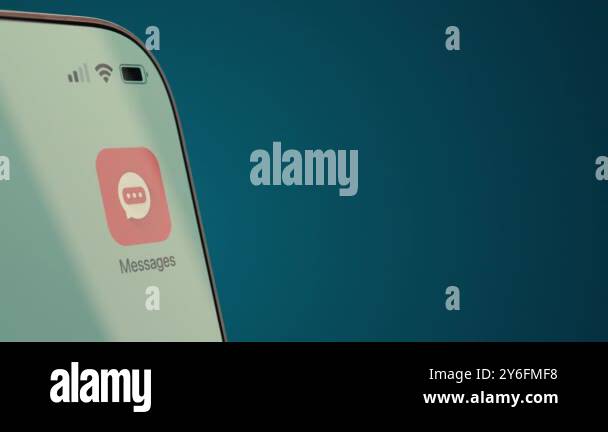 Messages App Icon Exploding with Text Bubbles and Emojis Stock Video ...