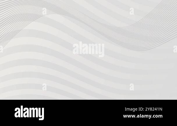 White background with smooth wave lines forming a sinusoidal pattern ...