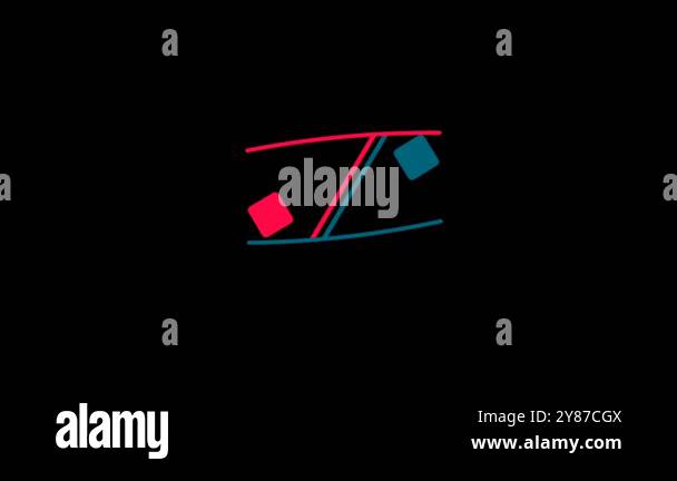 Loading 2 square animation, loading screen, waiting loading bar motion ...