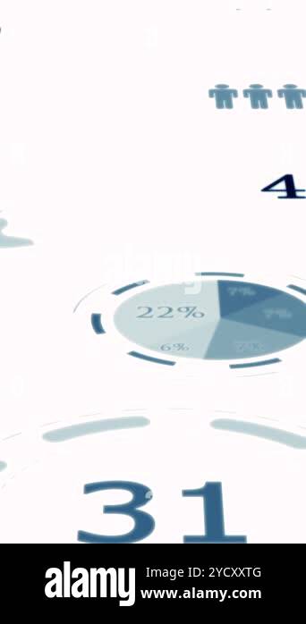 Modern data visualization includes a pie chart alongside a numeric ...