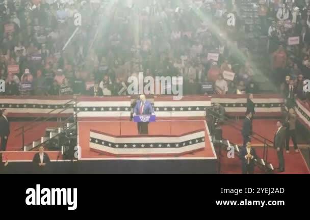 October 27, 2024, New York, USA: Donald Trump speaks at the Iconic ...