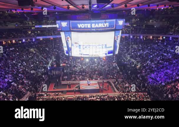 October 27, 2024, New York, USA: Donald Trump speaks at the Iconic ...