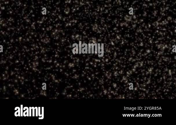 Beautiful loop abstract falling flickering glitter white gold particles ...