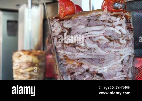 Cook cuts doner kebab Stock Videos & Footage - HD and 4K Video Clips ...