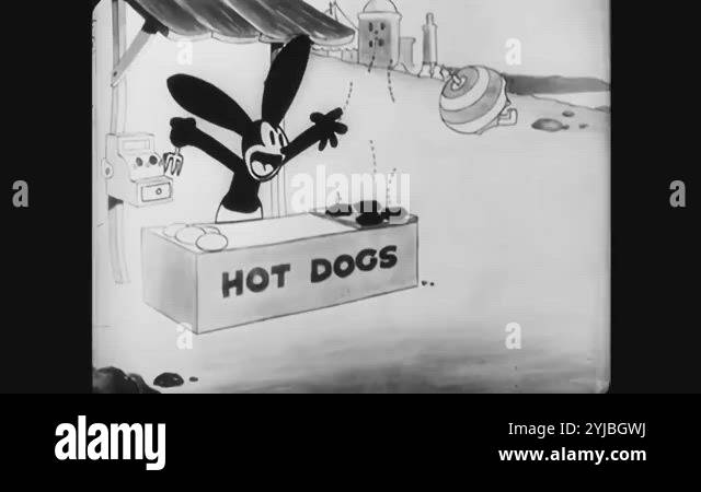 USA - 1927 - In this animated film, Oswald the Lucky Rabbit spanks a ...