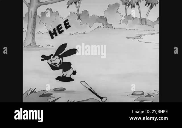 USA - 1928 - In this animated film, Oswald the Lucky Rabbit tries to ...