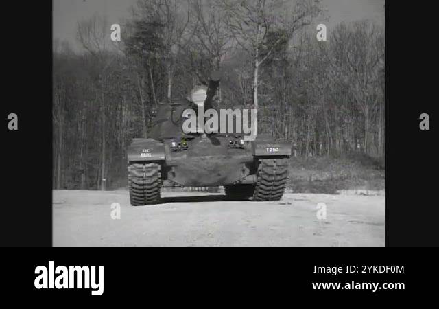 USA - 1950s - US Army engineers operate and dismantle the searchlight ...