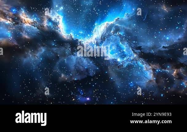Blue Space Galaxy Nebula Motion Background 4K Stock Video Footage - Alamy
