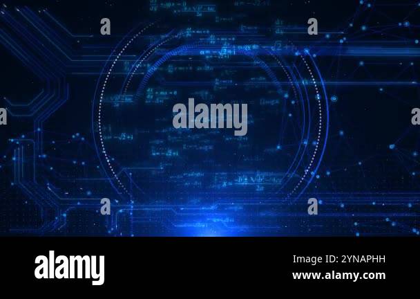 Digital Big data technology data processing science abstract background ...