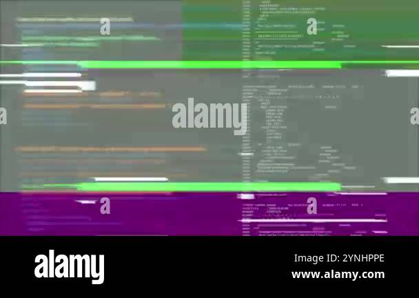 Computer Code Programming Hacking Digital Glitch Overlay Effect ...