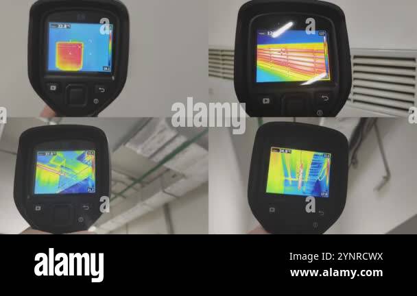 Multi-camera Inspection with a building thermal imager. Industrial ...