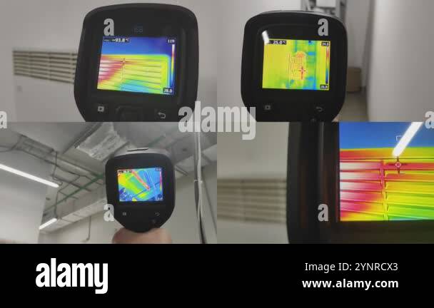 Multi-camera Inspection with a building thermal imager. Industrial ...